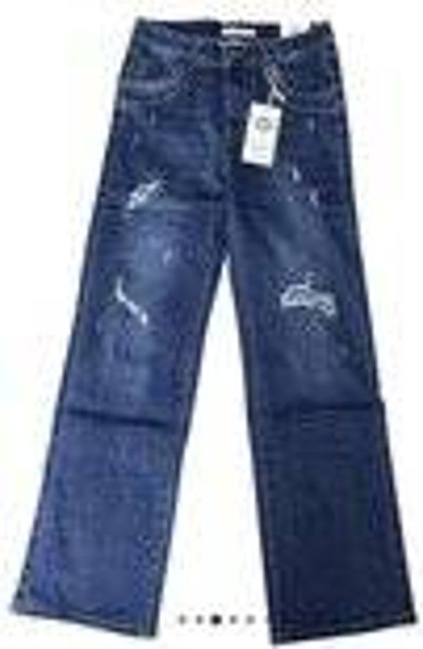 Karostar jeans - Glitter en scheuren - Straight - Blauw