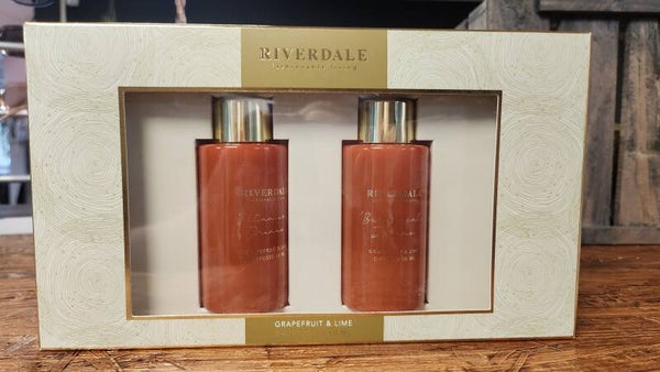 Riverdale Fashionable Living Giftset 2 x diffuser 40 ml Luca Green Grapefruit & Lime - Cadeauset geurstokjes Grapefruit & Limoen - Cadeauverpakking