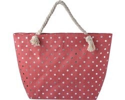 Juleeze Strandtas 56x37 cm Polyester Stippen Handtas Dames