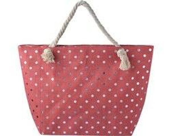 Juleeze Strandtas 56x37 cm Polyester Stippen Handtas Dames