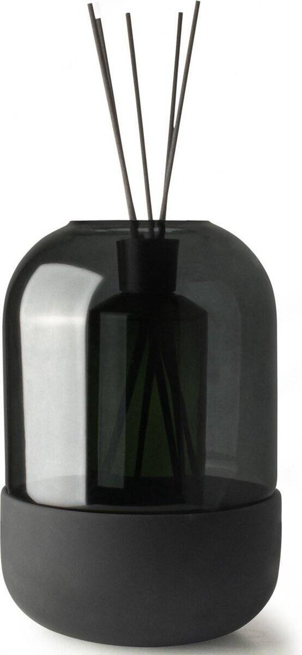 Gusta - Vaas - Grijs Groen - Glas Steen - ø17x24cm