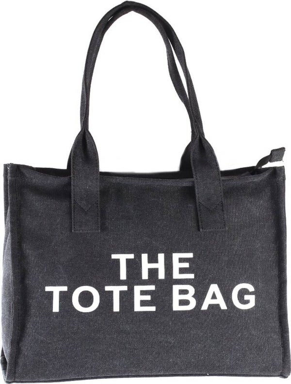 Tas the tote bag jeans zwart
