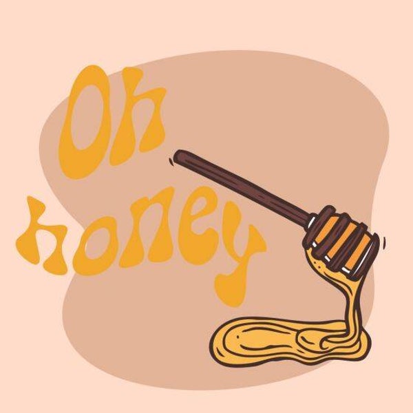 HomeBound by KY | Tegeltje - Oh Honey | tegeltje | 10,5x10,5x0,5cm