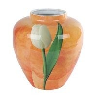 Vaas Tulp - 20x20x22 cm - Oranje - Metaal