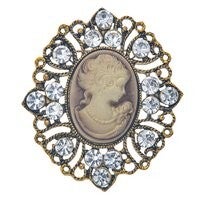 Clayre & Eef Broche Dames Bruin Metaal