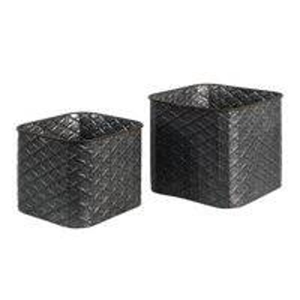 Clayre & Eef Bloempot Set van 2 Grijs IJzer