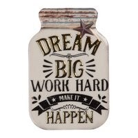 Clayre & Eef Magneet 5x1x8 cm Wit Metaal