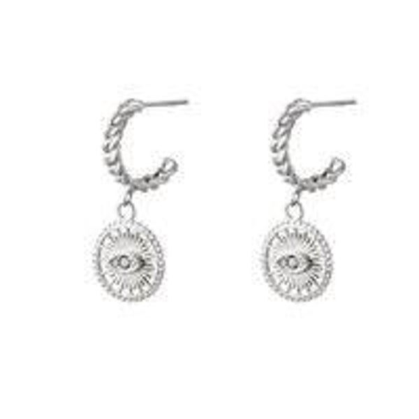 Yehwang Oorbellen overload - Zilverkleurig - Roestvrij staal - 2.40cm x 1.40cm