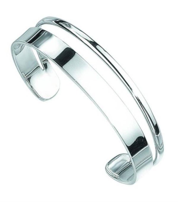 Beginnings Silver Torque Bangle B085 Bangle D-Shape & Flat Torque Bangle