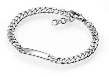D for Diamond Bracelet B2843 ID Bar Bracelet with Diamond