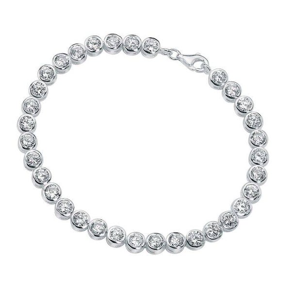 Beginnings Silver Bracelet B2958C Tennis Bracelet with Cubic Zirconia