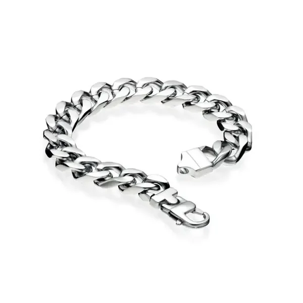 Fred Bennett Heavyweight Curb Chain Stering Silver Bracelet B3896