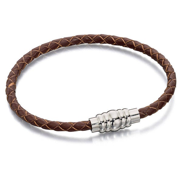 Fred Bennett Skinny Leather Bracelet With Magnetic Clasp B4727