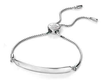 D for Diamond Silver Bracelet B4788 Child's Silver Diamond Set Girls Bracelet