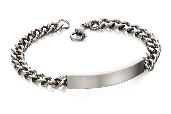 Fred Bennett Brushed Stainless Steel ID Bar Bracelet B4987