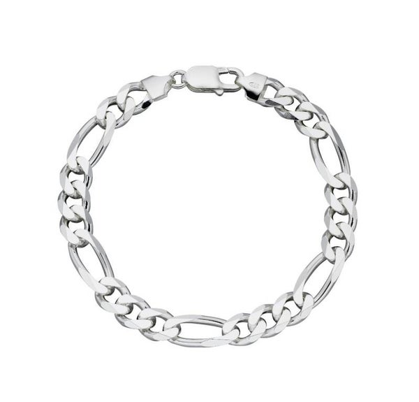 Beginnings Silver Bracelet B5109 Men's Heavyweight 925 Silver Figaro Bracelet