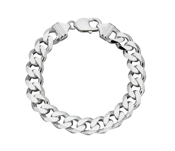 Beginnings Heavyweight Diamond Cut Sterling Silver Bracelet B5110