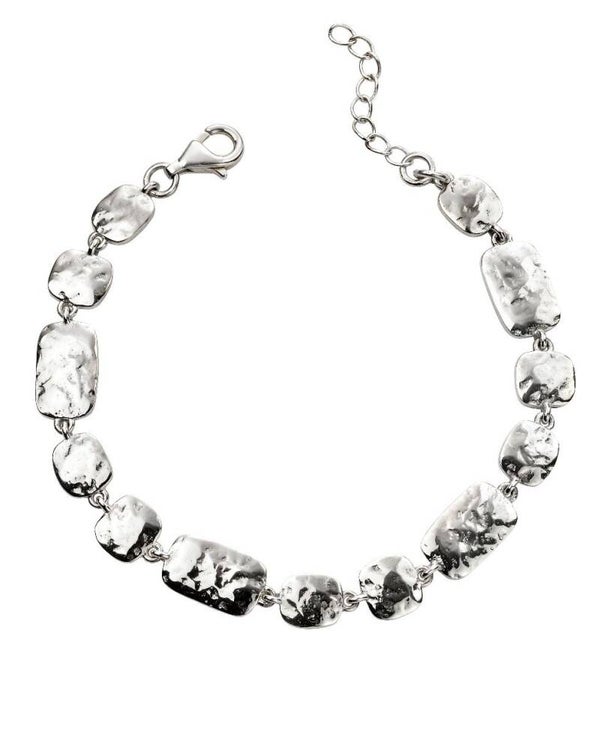 Hammered Multi Link Silver Bracelet B5199 Beginnings