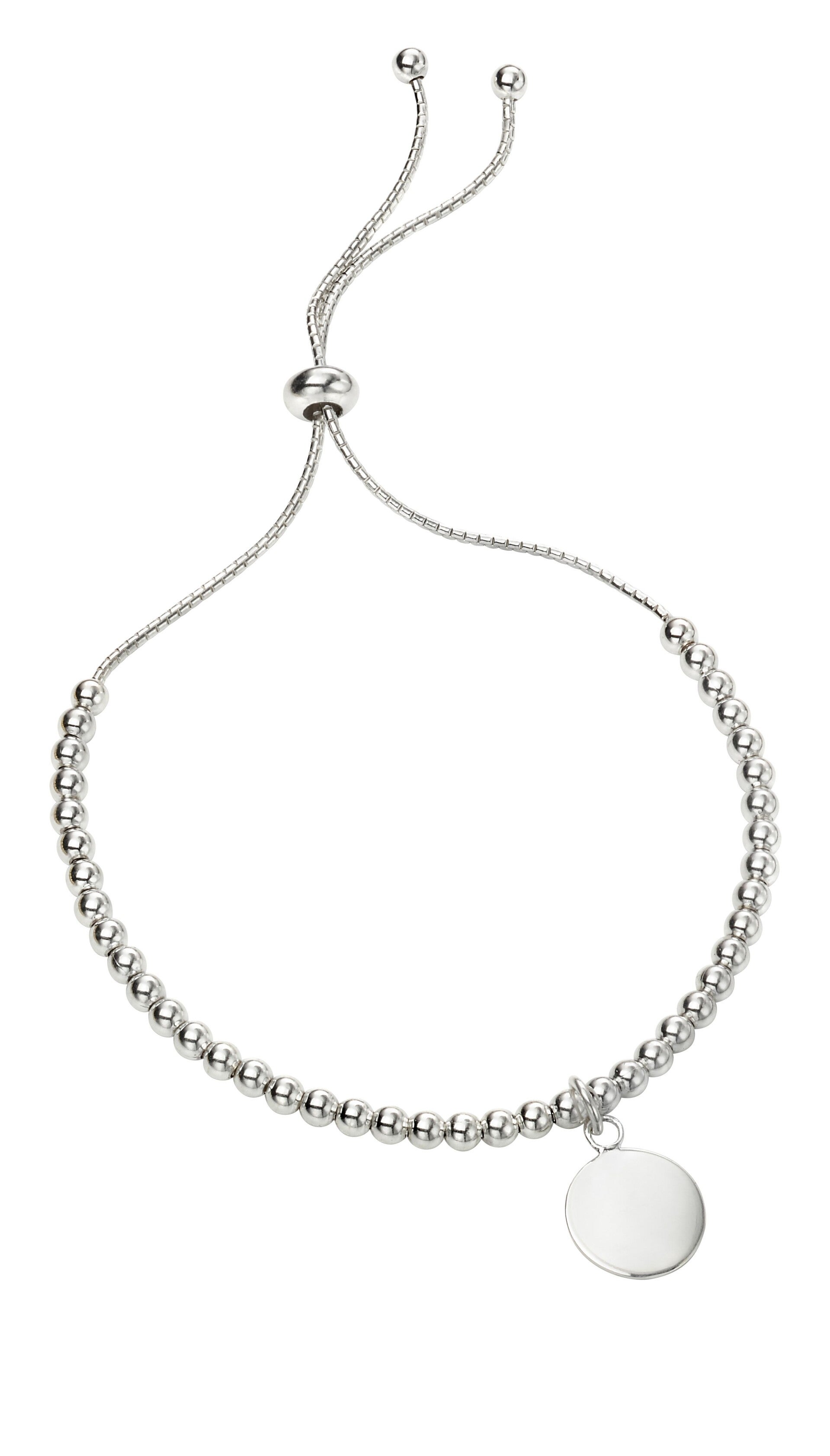 Silver Bracelet B5240 Sterling Silver Toggle Bracelet with Disc by Beginnings