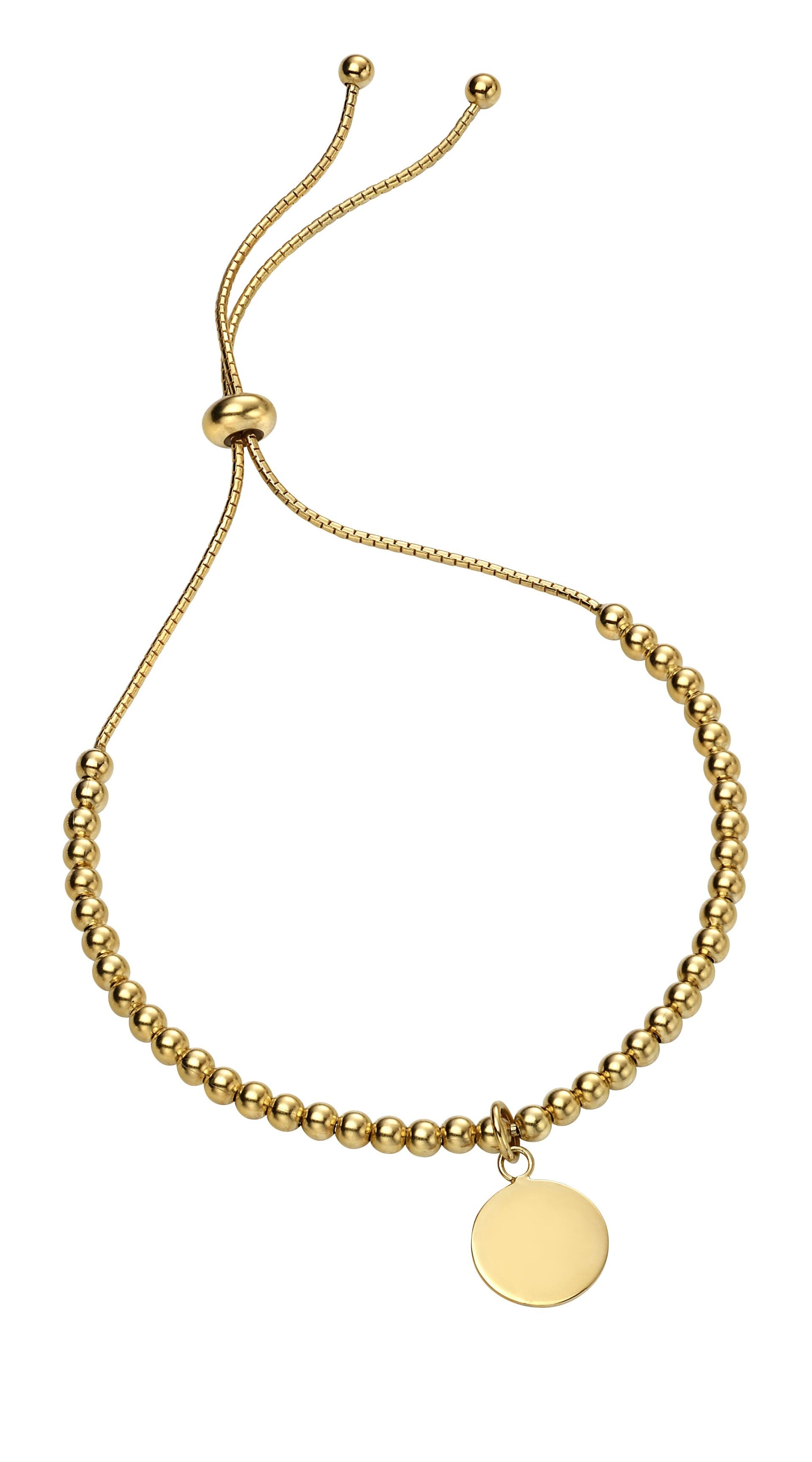 Silver Bracelet B5241 Beginnings Gold Plated Silver Toggle Bracelet with Disc