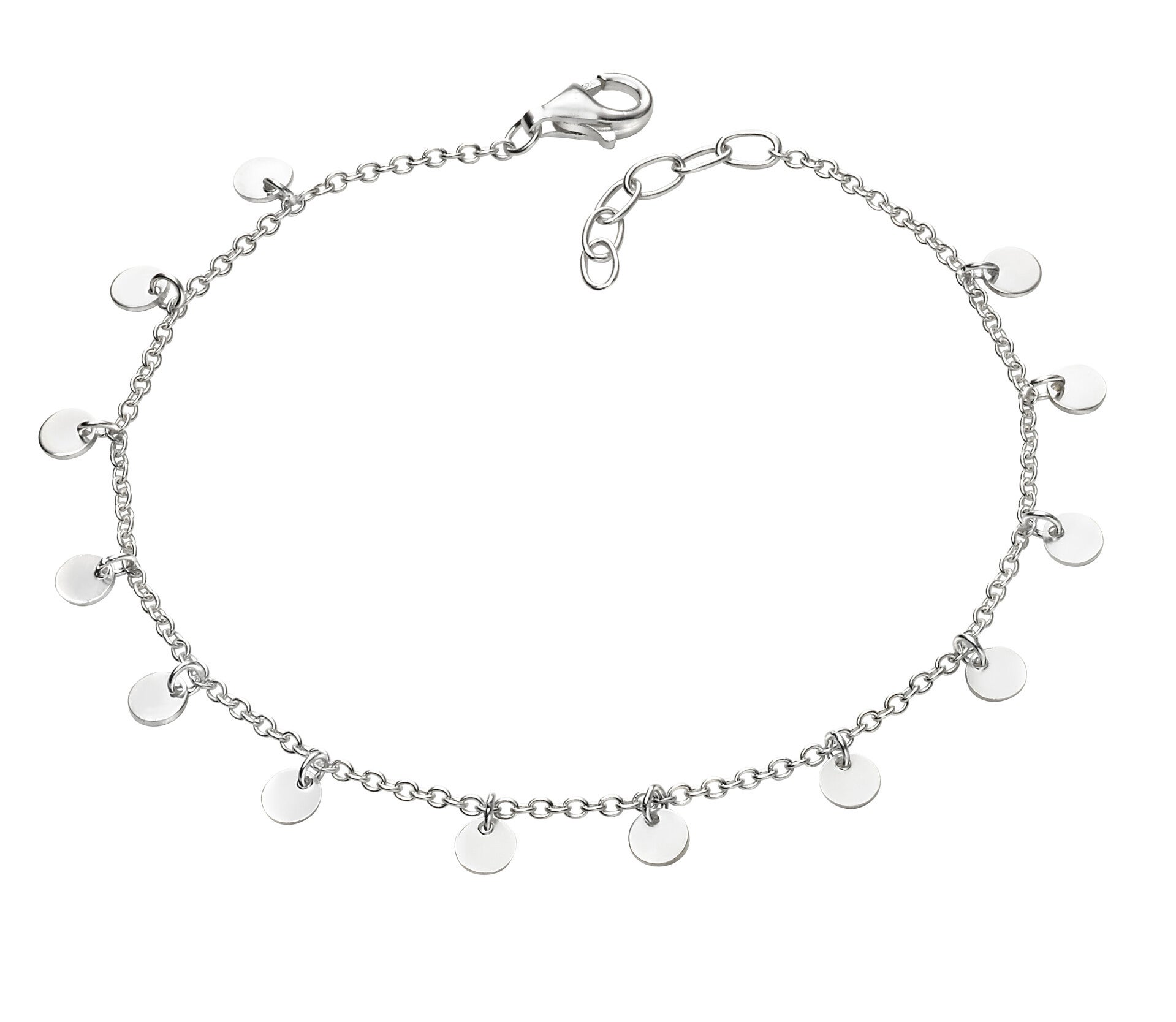 Silver Bracelet B5243 Mini Disc Silver Bracelet by Beginnings