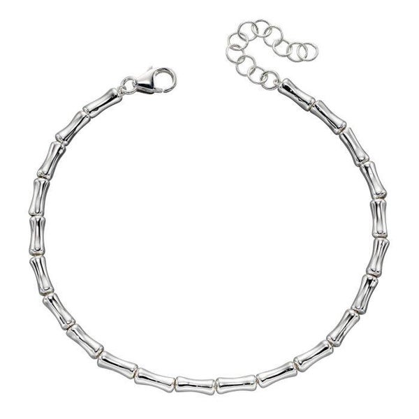 Silver Bracelet B5265 Beginnings Bamboo Style Tennis Bracelet