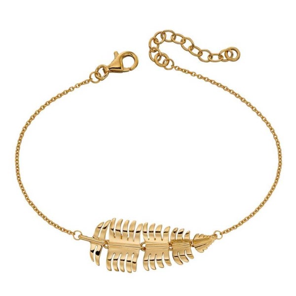 Beginnings Bracelet B5334 Gold Plated 925 Silver Palm Leaf Bracelet