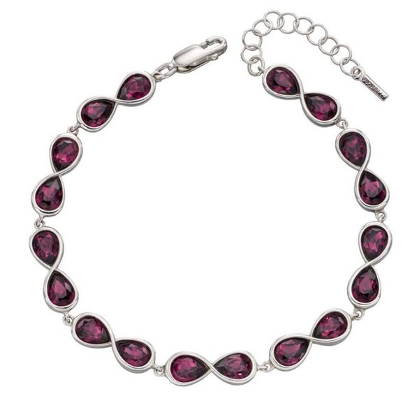 Silve Bracelet B5350M Infinity Amethyst Crystal Fiorelli Bracelet