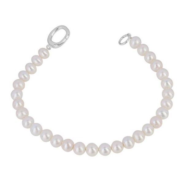 Beginnings Bracelet B5388W White Pearl Charm Bracelet