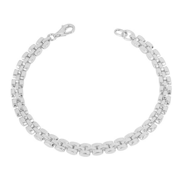 Beginnings Silver Bracelet B5394 Watch Strap Style Sterling Silver Chain Bracelet