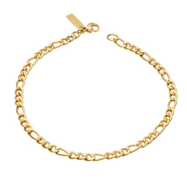 Fred Bennett Bracelet B5411 Bracelet Figaro Link Gold Plated Chain Bracelet
