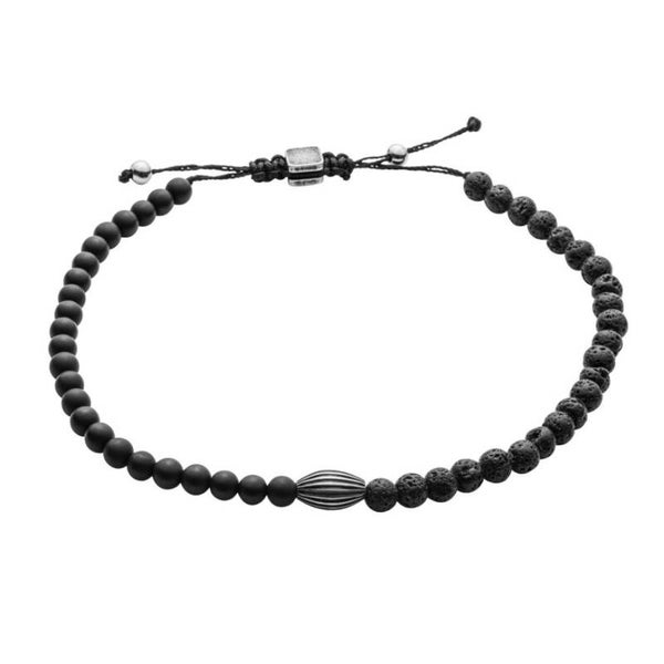 Fred Bennett Lava Bead and Onyx Cord Bracelet B5439B