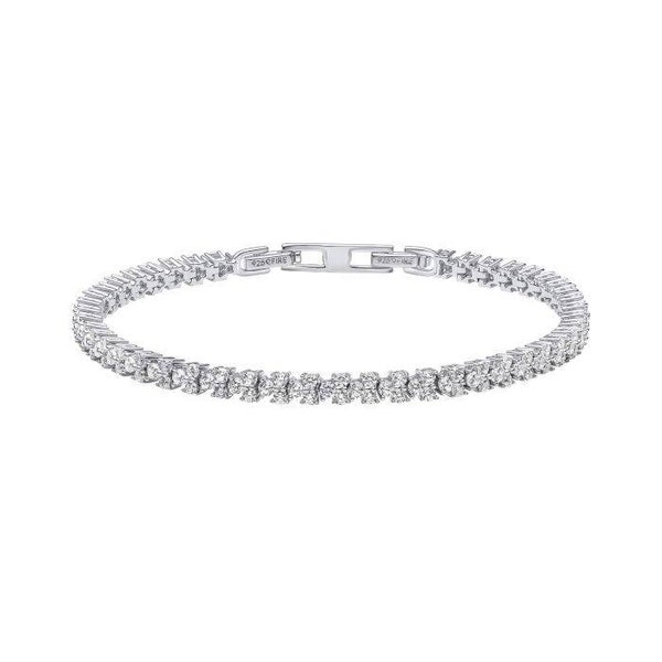 Silver Bracelet B5475 Diamonfire Claw Set Zirconia Tennis Bracelet