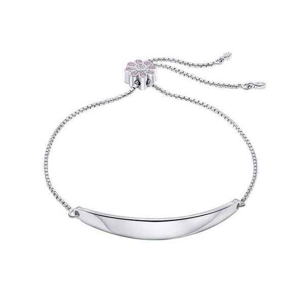 D For Diamond Pink Flower Toggle Bracelet with Diamond B5485
