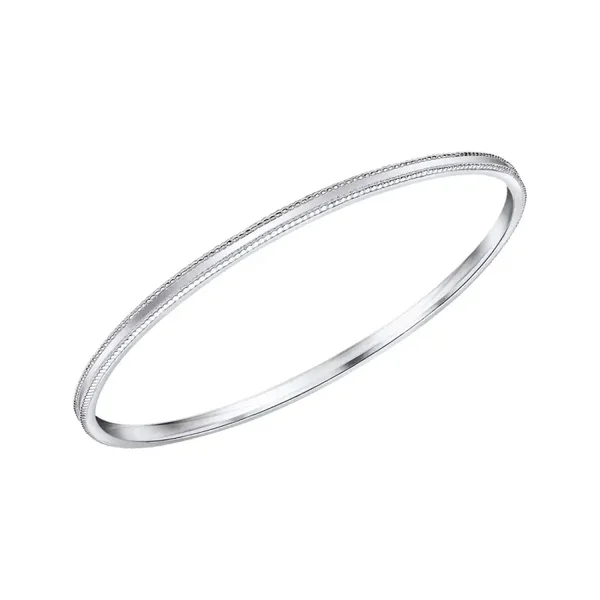 Beginnings Silver Bangle 3mm Millegrain Bangle B5491