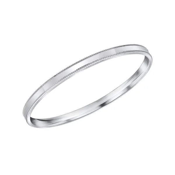 Beginnings Silver Bangle 5mm Millegrain Bangle B5492
