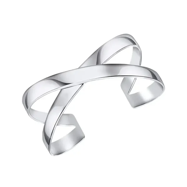 Beginnings Silver Statement Crossover Bangle B5496