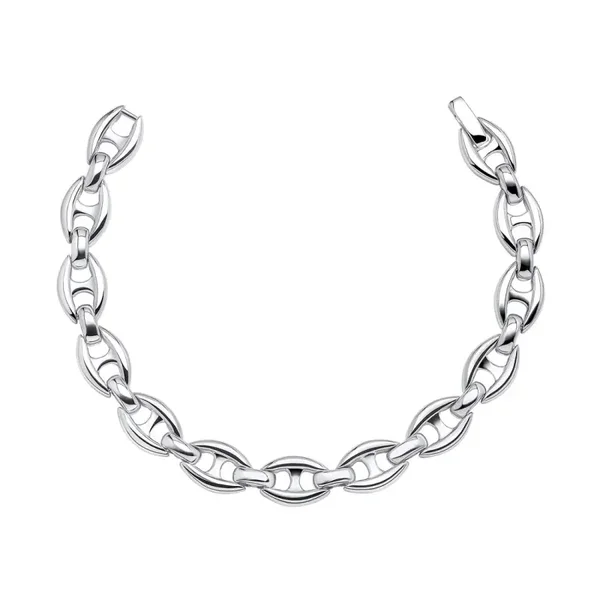 Beginnings Silver Heavy Weight Linked Chain Bracelet Set B5503