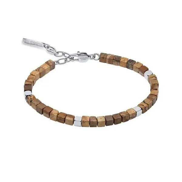 Fred Bennett Bracelet Stainless Steel Bracelet with Semi-Precious Beads B5513