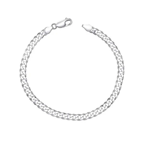 Beginnings Curb Chain Silver Bracelet B5530 - Z1603