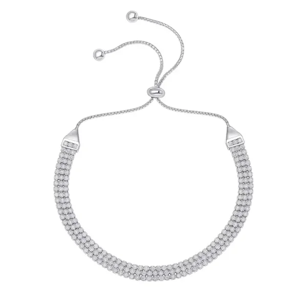 Beginnings Multi Strand Cup Chain Silver Bracelet B5532C - Z1603