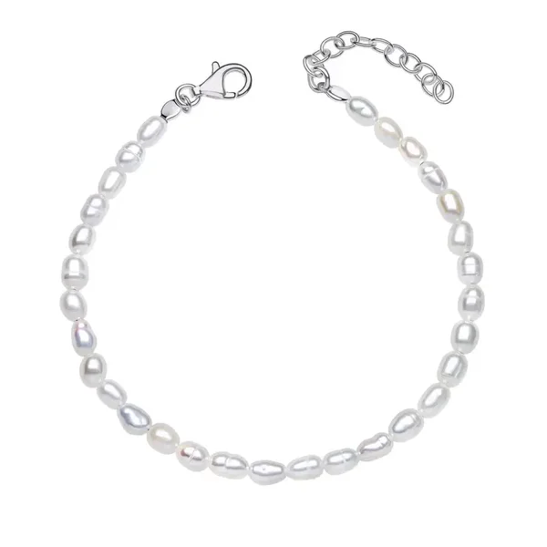 Beginnings Silver Rice Pearl Bracelet Set B5539W
