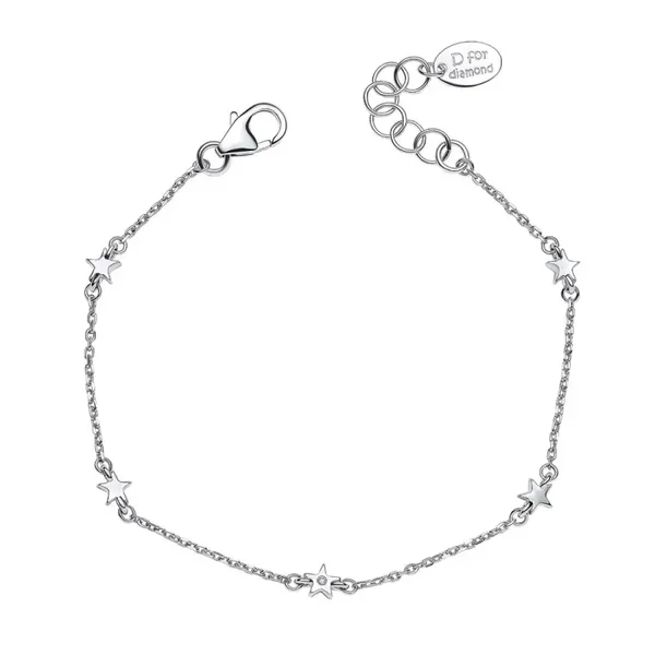 D for Diamond Star Station Silver Bracelet with Diamond B5543