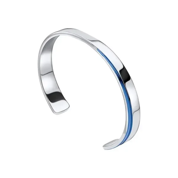 Fred Bennett Bangle Stainless Steel and Blue PVD Bangle B5560L