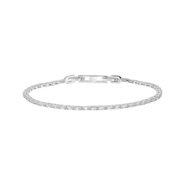 Diamonfire Fine Baguette Tennis Silver Bracelet B5582
