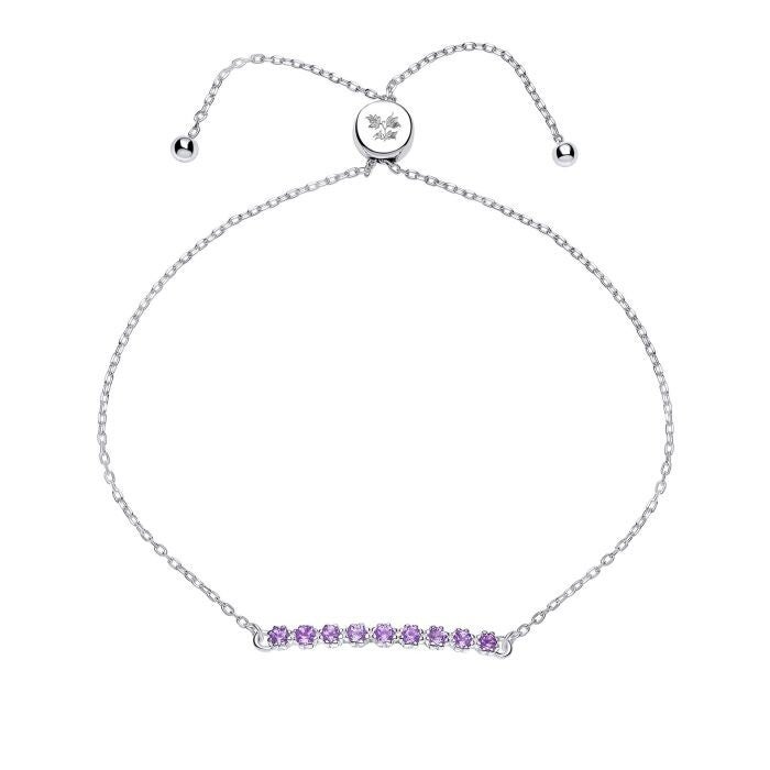 Silver Bracelet B5584M Laura Ashley Alford Meadow Light Amethyst Bracelet