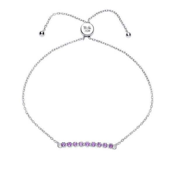 Silver Bracelet B5584M Laura Ashley Alford Meadow Light Amethyst Bracelet