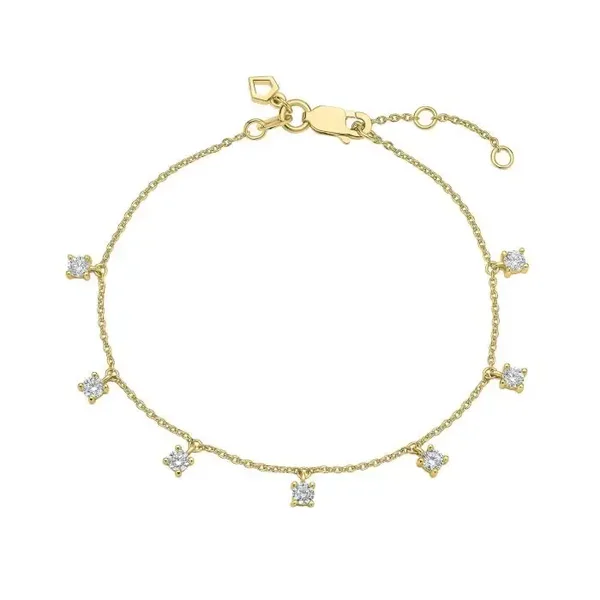 Diamonfire Four Claw Set Zirconia Station Bracelet B5591