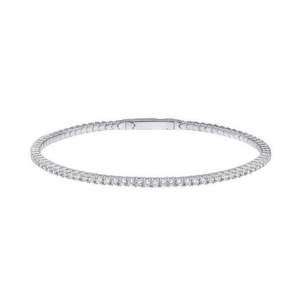 Silver Bangle B5614 Diamonfire Zirconia Tennis Bangle
