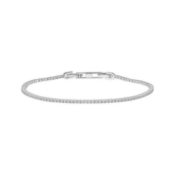 Silver Bracelet B5616 Diamonfire Round Cut Zirconia Tennis Bracelet